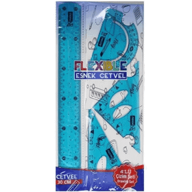 Mikro FL-04 Esnek Cetvel 4'lü Çizim Seti