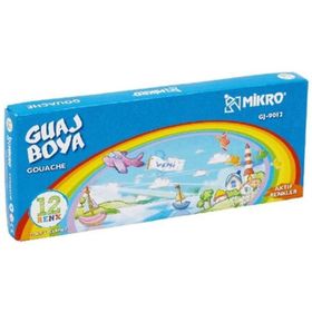 Mikro GJ 9012 12x9 mm 12 Renk Tüplü Guaj Boya