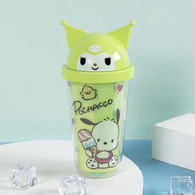 Mikro Kuromi 450 ml Yeşil Pipetli Parti Bardak