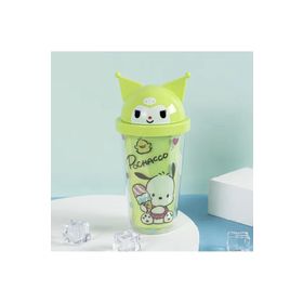 Mikro Kuromi 450 ml Yeşil Pipetli Parti Bardak