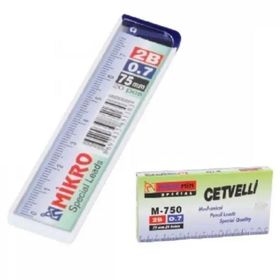 Mikro Min M-750 Cetvelli 2B 75 mm 0.5 mm X 24 Tüp Kalem Ucu