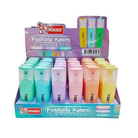 Mikro Mk 605P-36 Tekli Pastel Renk Fosforlu Kalem
