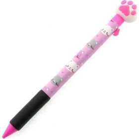 Mikro MP-522 Beyaz Kedi Başlıklı Pembe 0,7 mm Yandan Basmalı Versatil Kalem