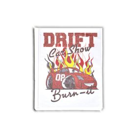 Mikro Nt - 201 Drift Car Show Beyaz A7 80 Yaprak Desenli Ayraçlı Çizgili Not Defteri