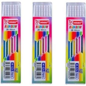 Mikro Rainbow 3 Adet 60 mm 2b 0.7 Uç Renkli Kalem Ucu