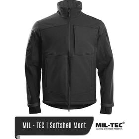 Mil-Tec Softshell Taktik Siyah Erkek Mont
