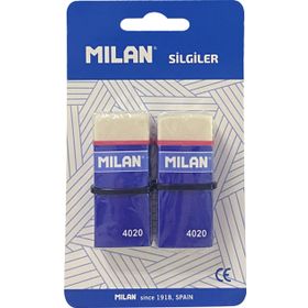 Milan 4020 Karton Kılıflı 2'li Silgi