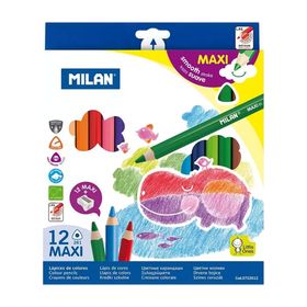 Milan 722612 Maxi Jumbo Üçgen 12'li Kuru Boya