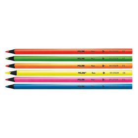 Milan 752306 Black Wood Fluo 6'lı Kuru Boya Kalemi