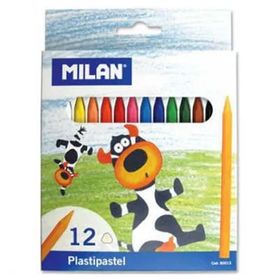 Milan Plastipastel 12'li Pastel Boya Kalemi