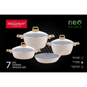 Milanor Neo 7 Parça Seramik Tencere Seti