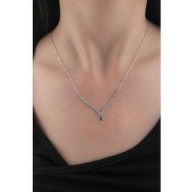 Milet Kuyumculuk 14 Ayar 42 cm Altın Zümrüt Taşlı Kolye