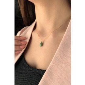 Milet Kuyumculuk 14 Ayar 42 cm Altın Zümrüt Taşlı Kolye