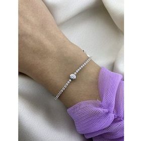 Milet Kuyumculuk 14 Ayar Beyaz Altın Su Yolu Bileklik