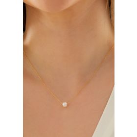 Milet Kuyumculuk 14 Ayar Forse Zincirli İnci Altın Kolye