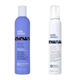 Milkshake Silver Shine Mor Tonlama 300 ml Şampuanı+200 ml Durulanmayan Köpük