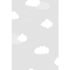 Milky Baby 405-1 Gri Bulut Desenli Çocuk 5 m2 Duvar Kağıdı