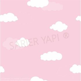 Milky Baby 405-3 Pembe Bulutlu Duvar Kağıdı