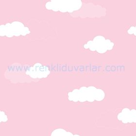 Milky Baby 405-3 Pembe Bulutlu Duvar Kağıdı