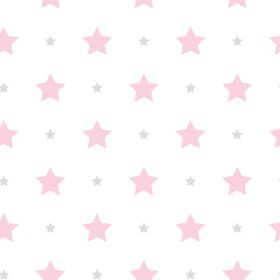 Milky Baby 412-1 Pembe Yıldızlar Çocuk Odası Duvar Kağıdı