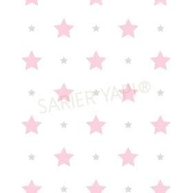 Milky Baby 412-1 Pembe Yıldızlar Çocuk Odası Duvar Kağıdı