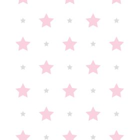 Milky Baby 412-1 Pembe Yıldızlar Çocuk Odası Duvar Kağıdı