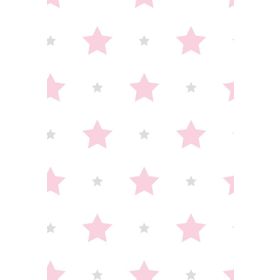 Milky Baby 412-1 Pembe Yıldızlar Çocuk Odası Duvar Kağıdı