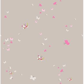 Milky Baby 427-1 Pembe Kelebek Desenli Çocuk Duvar Kağıdı