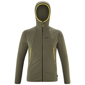 Millet MIV9466 9644 Yeşil K Lightgrid H Erkek Kapüşonlu Tam Fermuar Polartec Polar