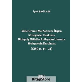 MILLETLERARASI MAL SATIMINA İLIŞKIN SÖZLEŞMELER HAKKINDA BIRLEŞMIŞ MILLETLER ANTLAŞMASI UYARINCA SÖZLEŞMENIN KURULMASI - İPEK SAĞLAM