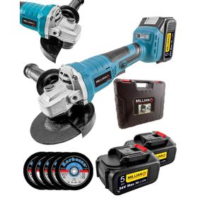 Millian 36 V Profesyonel 125 mm Kömürsüz Çift Akülü Şarjlı Taşlama Spiral Makinesi
