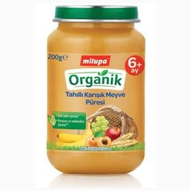 Milupa 200 gr Organik Tahıllı Karışık Meyve Püresi