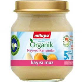 Milupa 5+ Ay 125 gr Organik Kayısı Muz Kavanoz Maması