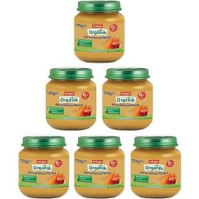 Milupa Organik Elma Havuç Püreli 125 gr 6'lı Kavanoz Maması