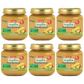 Milupa Organik Elma Havuç Püreli 125 gr 6'lı Kavanoz Maması