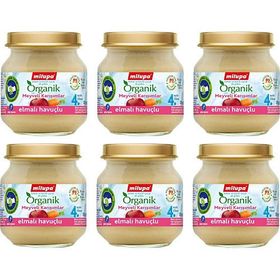 Milupa Organik Elmalı Havuçlu 125 gr 6'lı Set Kavanoz Maması