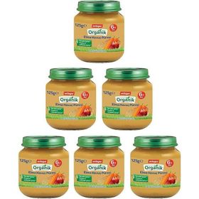Milupa Organik Elmalı Havuçlu 125 gr 6'lı Set Kavanoz Maması
