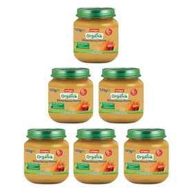 Milupa Organik Elmalı Havuçlu 125 gr 6'lı Set Kavanoz Maması