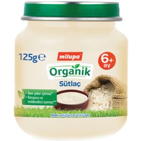 Milupa Organik Sütlaç Püreli 125 gr Kavanoz Maması