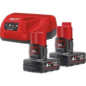 Milwaukee M12 NRG-402 Akü ve Şarj Cihazı