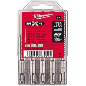Milwaukee Sds-Plus MX4 4 5 Parça 6-8 mm Elmas Matkap Ucu Seti