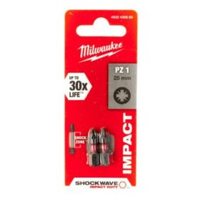 Milwaukee T4932430860 Shockwave PZ1 25 mm 2'li Paket Bits Uç
