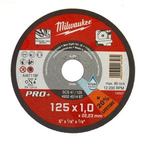 Milwaukee T4932451487 125x22x1 1'li Paket Taş Metal Kesme Inox