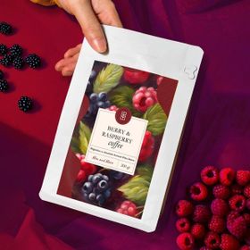 Mim and More 200 gr Berry Raspberry Coffee Böğürtlen ve Ahududu Aromalı Kahve Çekirdek Kahve