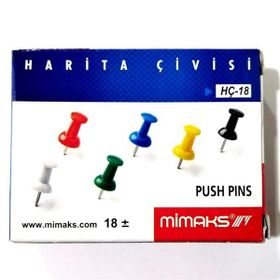 Mimaks 1 Kutu Renkli Harita Çivisi
