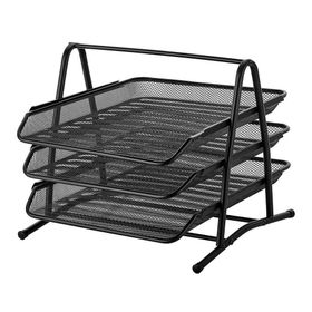 Mimaks 3 Katlı Metal Siyah Evrak Rafı