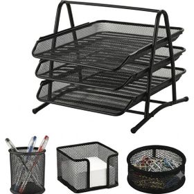 Mimaks MS-6 Perforeli 3'lü Set Evrak Rafı