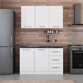 Minar 135-B2 Beyaz 135 cm Mutfak Dolabı
