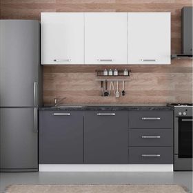 Minar 180-A1 Beyaz Antrasit 180 cm Mutfak Dolabı