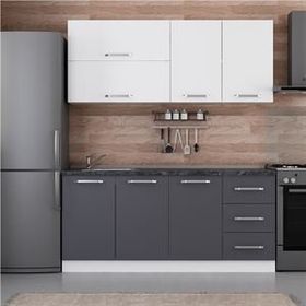 Minar 180 A2 Beyaz Antrasit 180 cm Mutfak Dolabı